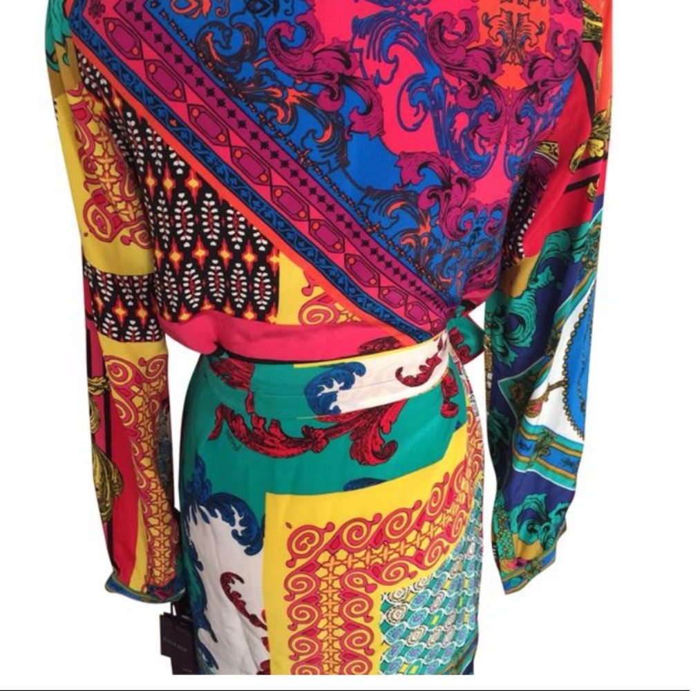 Multi Color W Silk Shift w/ Belt Size XS